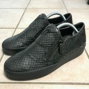 Giuseppe Zanotti Embossed Leather Low-Top Slip-On